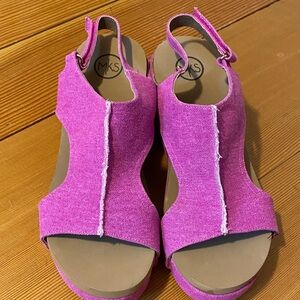 MKS Pink Wedge Sandals